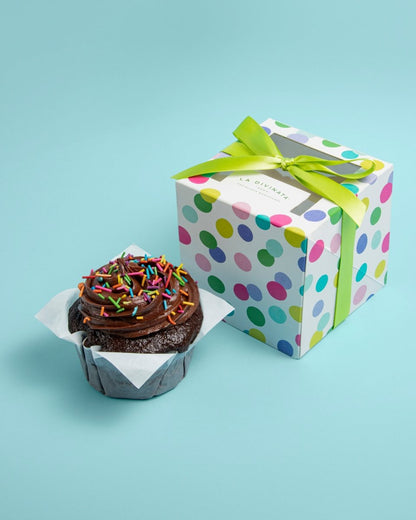 Muffin Happy Bday Chocolate - La Divinata, El mejor pastel de Monterrey ahora también en México