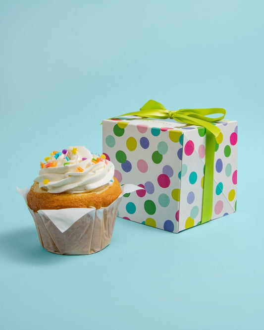 Muffin Happy Bday Vainilla - La Divinata, El mejor pastel de Monterrey ahora también en México